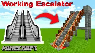How to Make Working Escalator in Minecraft ( Easy ) | Working Escalator Build