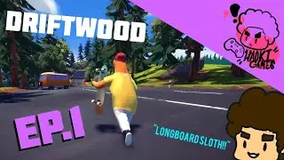 LONGBOARD SLOTH!? - Driftwood EP.1 (Waoki Games) #Driftwood #longboard #skate #longboarding