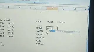 Excel use to upper, lower,and proper formula 