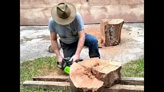 Live Oak & Flamboyant - Tree Trunk to Custom Knife Block Handles