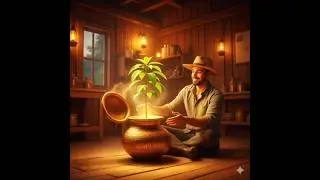 Farmer and the pigeon find a golden pot from which a mango plant grows 😭 #ai​ #pigeon​ #farmer​
