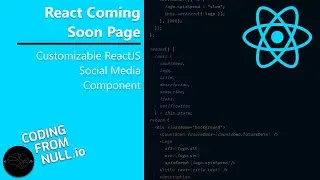 React Coming Soon Page #9 - Customizable ReactJS Social Media Component