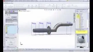 Solidworks - N°18 manubrio bici (progetto bicicletta)