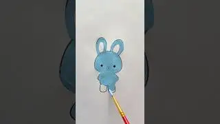 A little gray hare#colors #art #relaxing #asmr #painting#painting