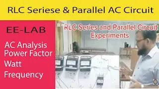 RLC Series Circuit Experiment using RLC Simulation Board with watt meter, power factor meter, Ameter