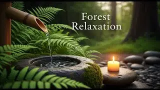 Tranquil Zen Candle Light Bamboo Fountain and Water Glow for Healing Meditation Sleep Serenity Calm