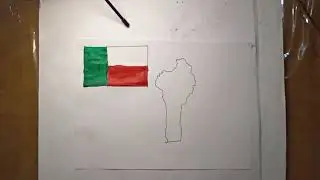 Benin Flag & Map Drawing - &Aacute;frica (Guache Painting Tutorial) 🎨