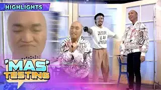 Chad Kinis wears stockings over his face as FUNishment |  It's Showtime Mas Testing