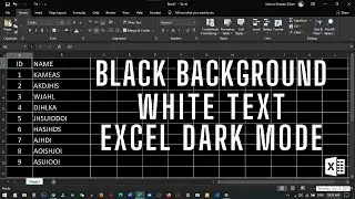 Как сделать черный фон Microsoft Excel белым текстом 😍