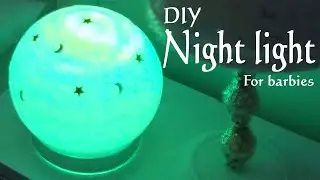 DIY MINIATURE NIGHT LIGHT for barbies. [from $1 store]