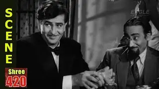 Raj Kapoor Playing Cards in Club Best Scene || Shree 420 Movie || Eagle Home Entertainments