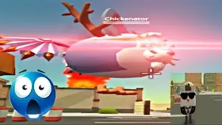 Escape crazy flying rabbit in chicken gun 😱 (funny moments)