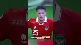SAAT JUSTIN HUBNER COSPLAY RONALDO 😈☠️ #timnasindonesia #sepakbola