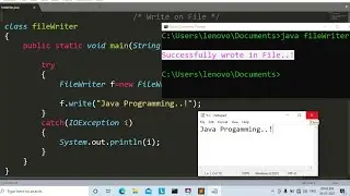 java program to write into a file | Learn Coding