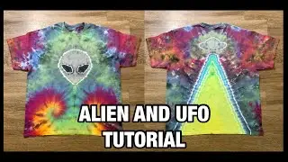Alien and UFO Tie Dye Tutorial