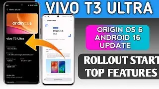 TOP FEATURES :: VIVO T3 ULTRA OFFICIAL ORIGIN OS 6 UPDATE ANDROID 16 UPDATE 