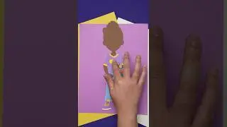 NEW DIY Meekah Craft for Kids! 🎨💜| Easy Art Project #shorts #meekah #blippi #diyforkids #crafts