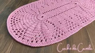 Perfect Pink Oval Crochet Rug - Part 1 of 2