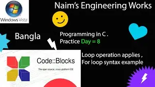 Loop operation applies , For loop syntax example, Day 8