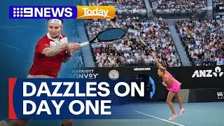 Tennis fans set new attendance record for Day One of the Australian Open | 9 News Australia