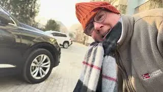 Тестирование видеокрепления для телефона на велосипеде в районе Чанпин, Пекин.