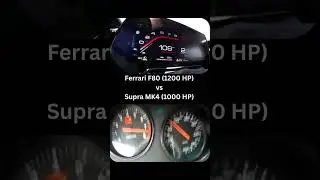 Ferrari F40 vs Toyota Supra MK4 #streetracing #germancars #acceleration #germany #jdmcars #topspeed