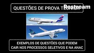 QUESTÕES DE PROVAS TÉCNICAS E ANAC PARA COMISSÁRIOS DE VOO