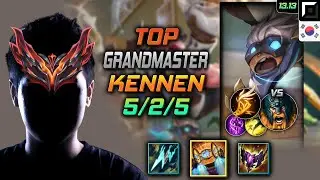 Kennen Top Build Hextech Rocketbelt Fleet Footwork - LOL KR GrandMaster Patch 13.13