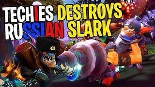 Techies Destroys a Russian Slark - DotA 2 Funny Moments