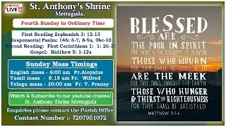 Fr T. Pranay/St. Anthony Shrine/Mettuguda/Telugu Mass 10.00 am Live Streaming/1st February  2026
