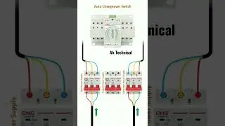 #Autochangeoverswitch #technicalak #aktechnical #wiring #atiazm #connection #mcbconnection #elcb