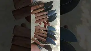 Old rusty Saw blade Turned into Ten Skinner Knives
