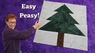 Easy Peasy Pine Tree Quilt Block