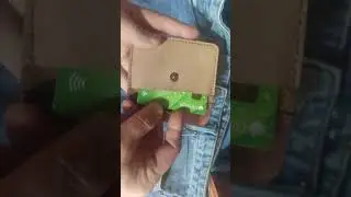 кожаный картхолдер, ручная работа #leathercraft