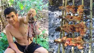 Tube Unique Cooking: Yummy Roasted Rat (Mouse) in Forest Eating Delicious