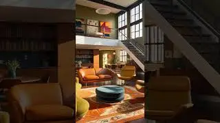 Stepping Back in Style: A Sophisticated Mid-Century Modern Retreat #MidCenturyModern #RetroVibes