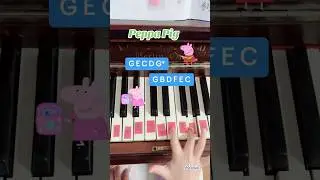 Peppa Pig Piano🩷Learning Piano from basic🎹 #pianosong #basicpiano #easypiano #tuhocpiano #peppapig