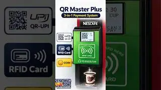 QR Master Plus: 3-in-1 Payment System for Coffee & Tea Vending Machines | QR-UPI, RFID, Coin