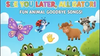 See You Later Alligator! 🐊 Fun Animal Goodbye Rhymes for Kids | Pixar Style