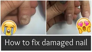 How to fix damaged nail | Acrylic sculpting tutorial | nailcou