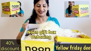 Unboxing video for Noon Minutes / Noon gift unboxing / yellow friday deel / unboxing a noon gift box