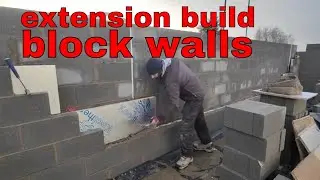 Another week on the extension build internal wall building in breeze block