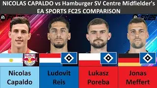 Nicolas Capaldo vs Hamburger SV Centre Midfielder's (Reis, Poreba or Meffert) -&nbsp; (FC25 comparison)
