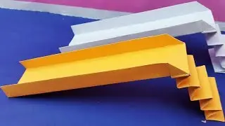 How to make a paper playground slide | Origami slide play for kids - Diy easy tutorial -paper crafts