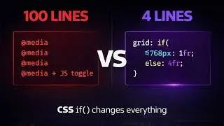 CSS if() Just Replaced Every Media Query | Old vs New CSS