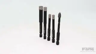 DT-DIATOOL Diamond Drill Core Bits with Carbide Triangular Drill for Granite Marble Tile Porcelain