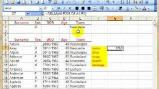 AM 4217 Функции базы данных Dsum Dmax Dmin Dcount Daverage Microsoft Excel 2003 ECDL Advanced ITQ 3