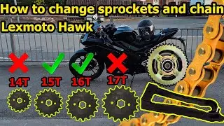 Lexmoto Hawk R9 Sprockets And Chain Replacing