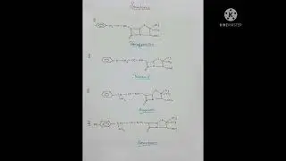 Structure of Benzylpenicillin, ampicillin ,amoxicillin , penicillin V ################