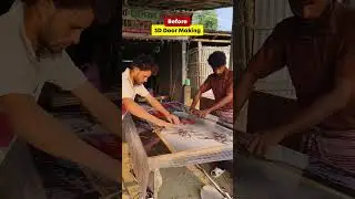 3D Door Making - Before and after tutorial | #shorts #shortsfeed #doormaking #doorfactory